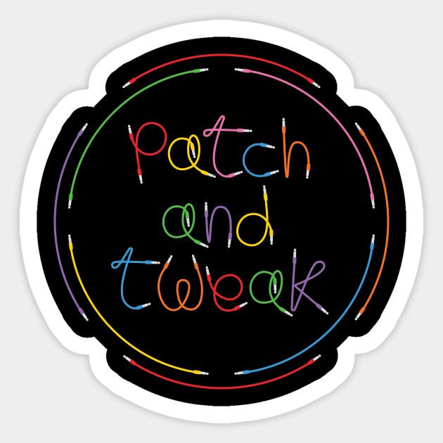 Patch and Tweak Modular Synth Cables Sticker by Atomic Malibu